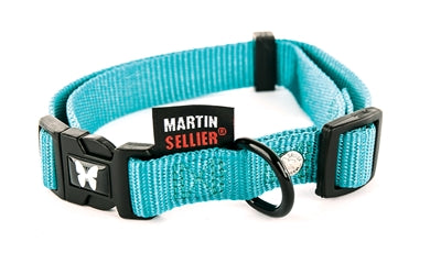 Martin halsband verstelbaar nylon turquoise