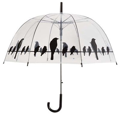 Paraplu Vogels op Draad Transparant/Zwart